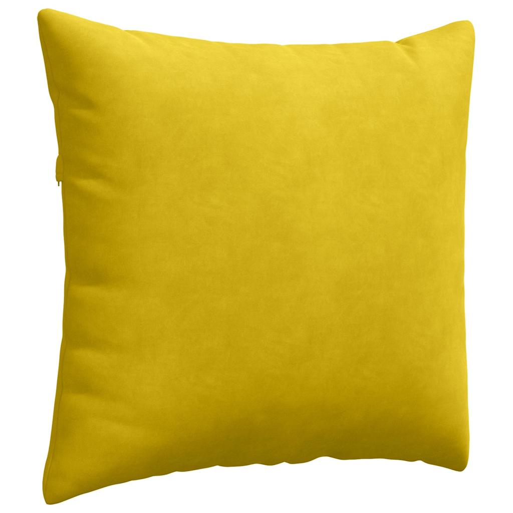Sofapuder 2 pcs Gul 45 x 45 cm Velourstof
