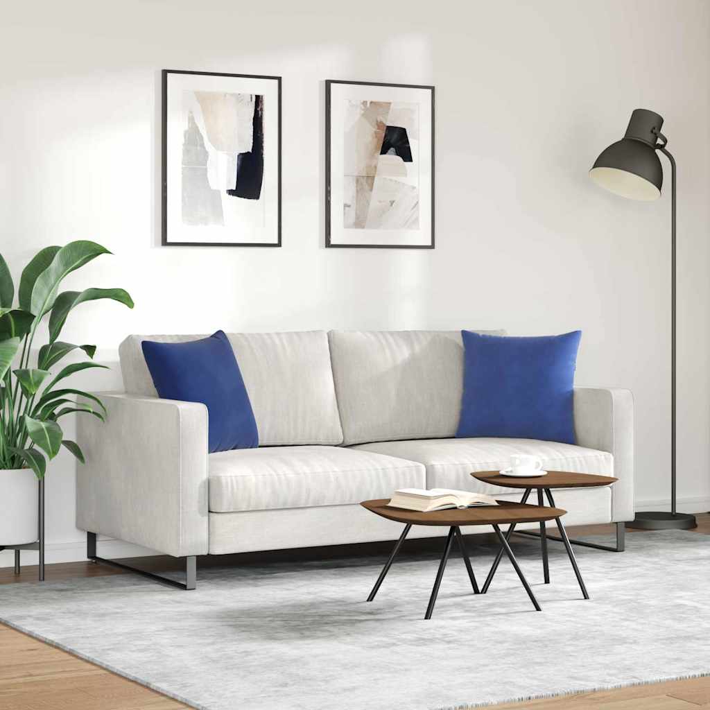 Sofapuder 2 pcs Politi blå 45 x 45 cm Velourstof