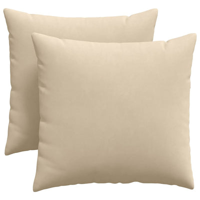 Sofapuder 2 stk. Stof Creme 45 x 45 cm