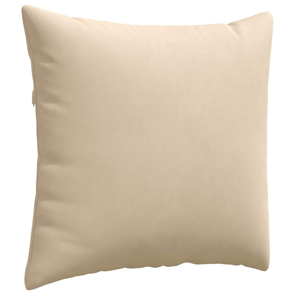 Sofapuder 2 stk. Stof Creme 45 x 45 cm