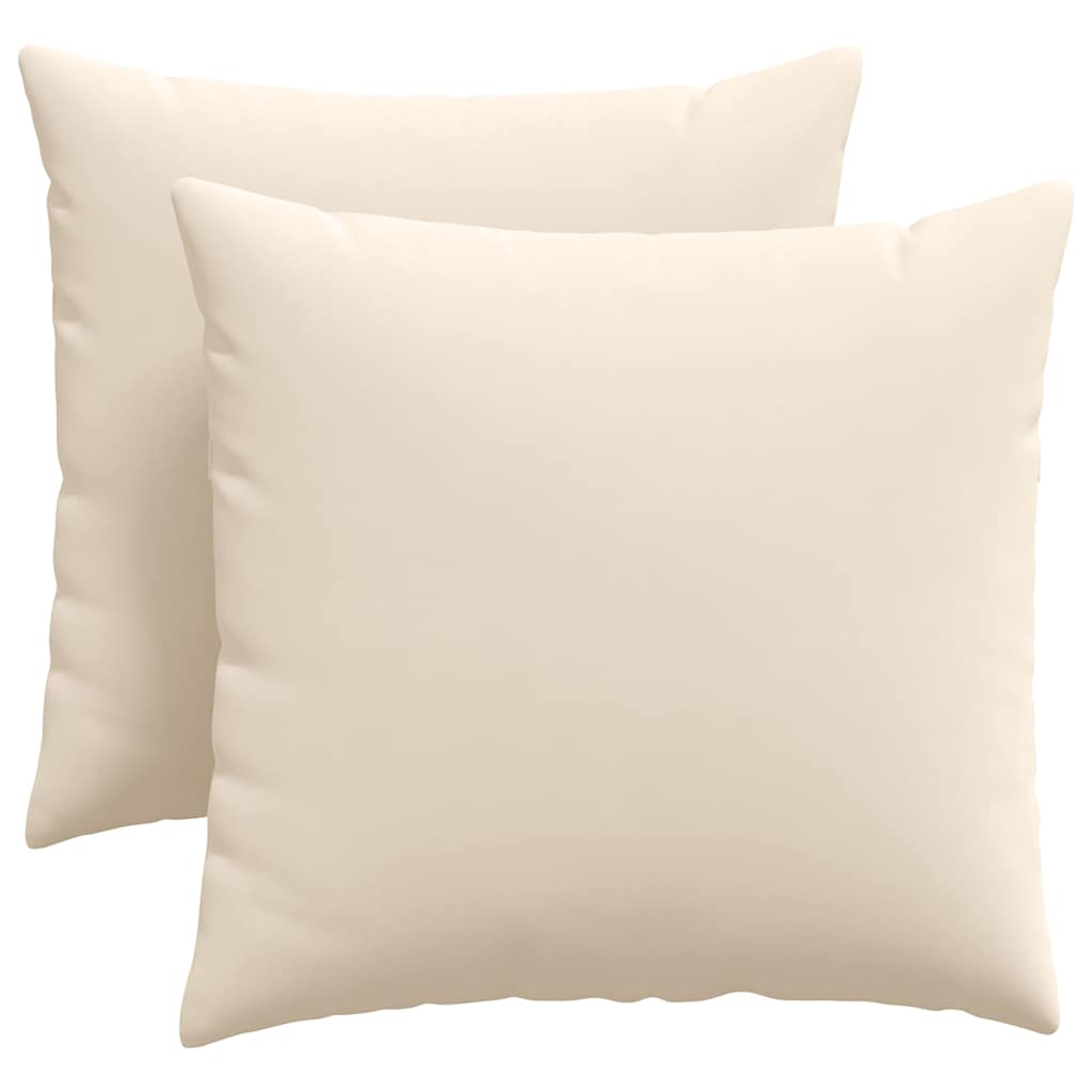 Sofapuder 2 stk. Stof Beige 45 x 45 cm