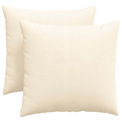 Sofapuder 2 pcs Creme 45 x 45 cm Velourstof