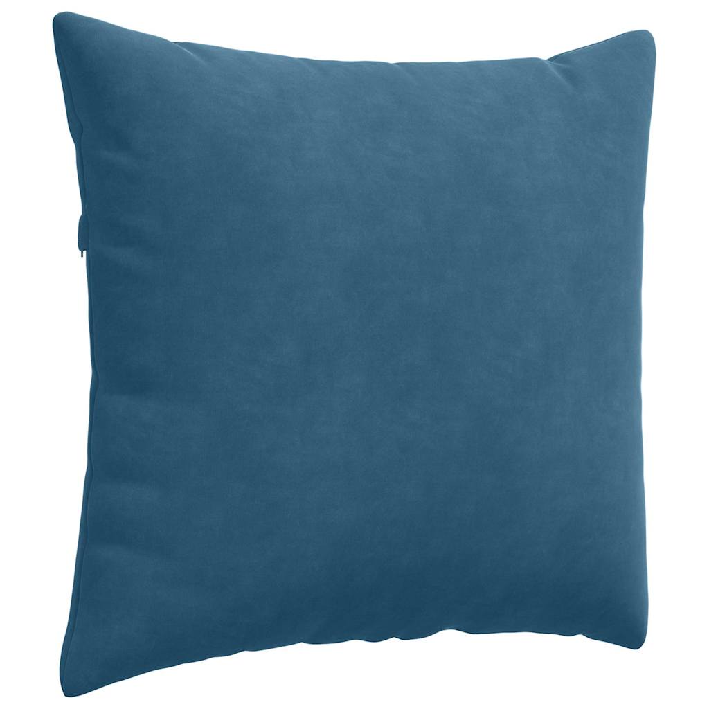 Sofapuder 2 pcs Blå 50 x 50 cm Velourstof