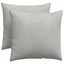 Sofapuder 2 pcs Lysegrå 50 x 50 cm Velourstof