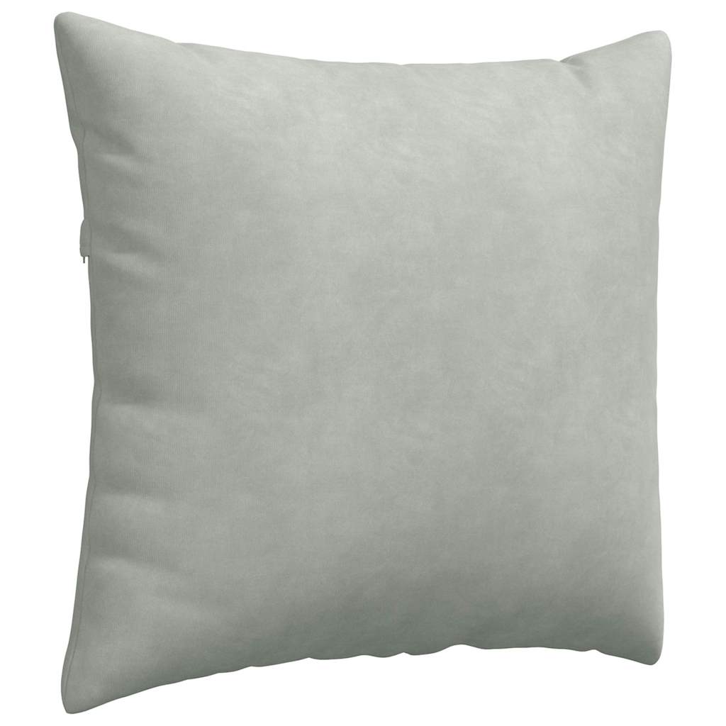Sofapuder 2 pcs Lysegrå 50 x 50 cm Velourstof