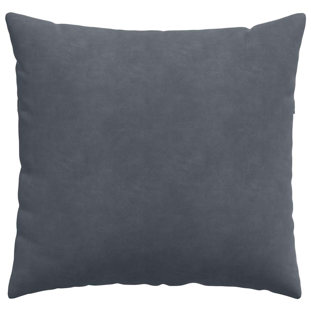 Sofapuder 2 pcs Mørkegrå 50 x 50 cm Velourstof