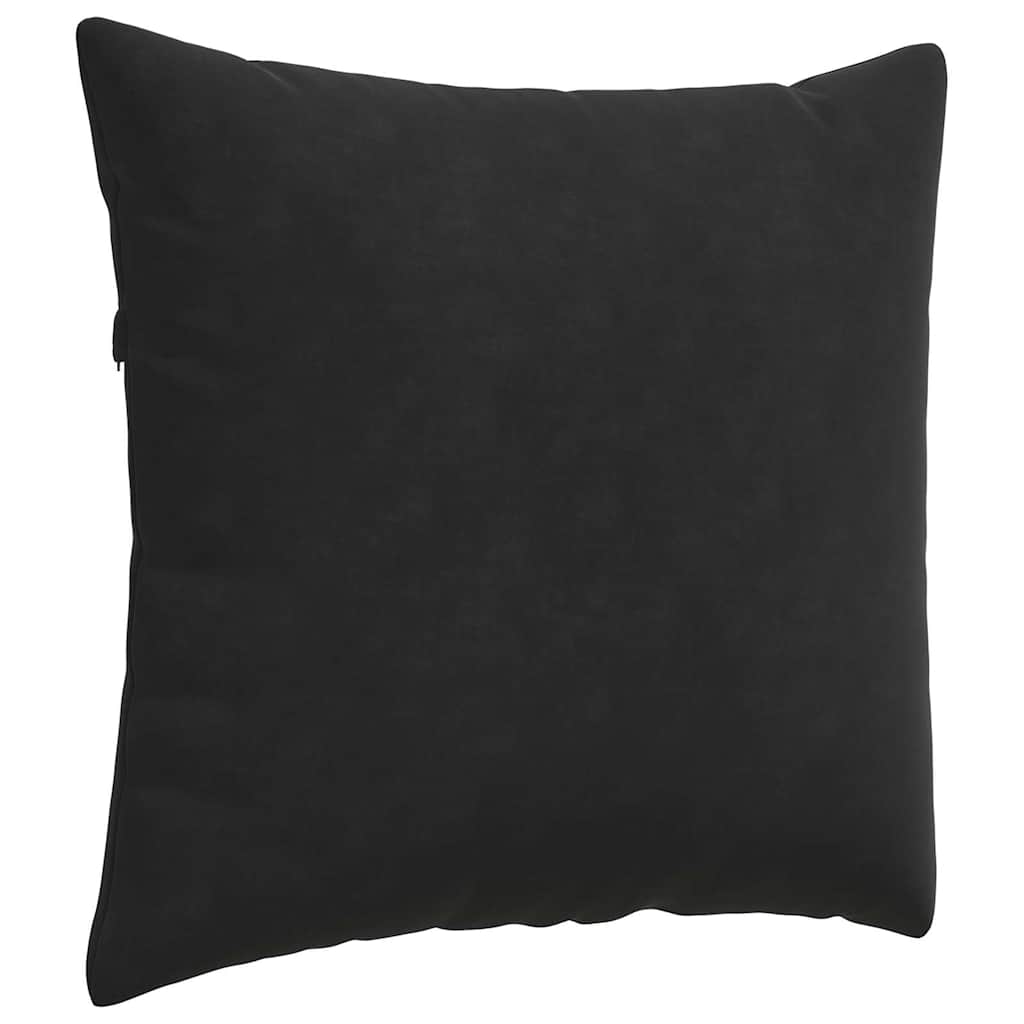 Sofapuder 2 pcs Sort 50 x 50 cm Velourstof