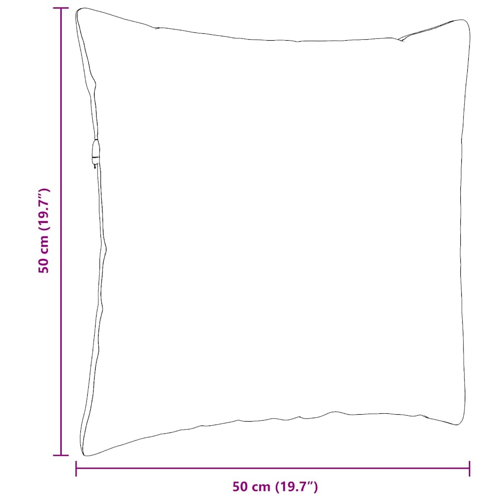 Sofapuder 2 pcs Sort 50 x 50 cm Velourstof