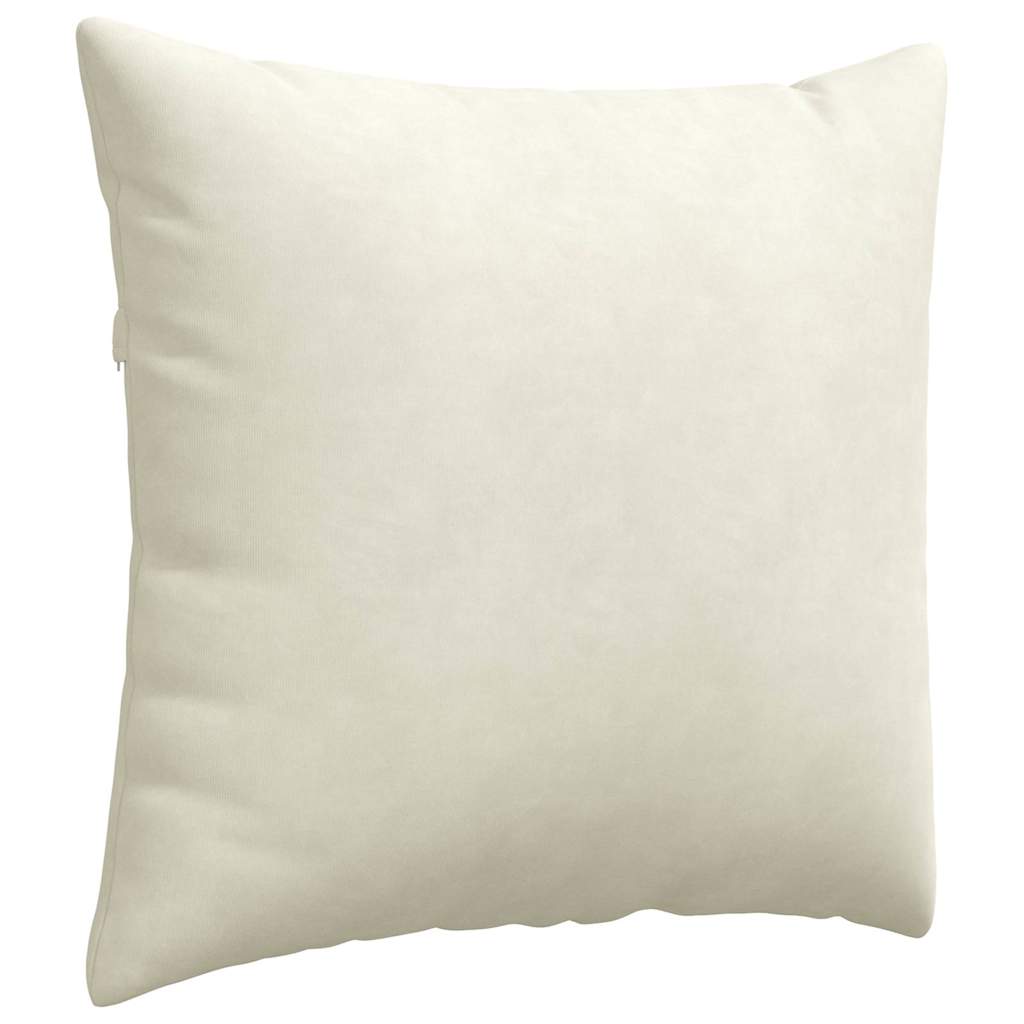 Sofapuder 2 pcs Creme 50 x 50 cm Velourstof