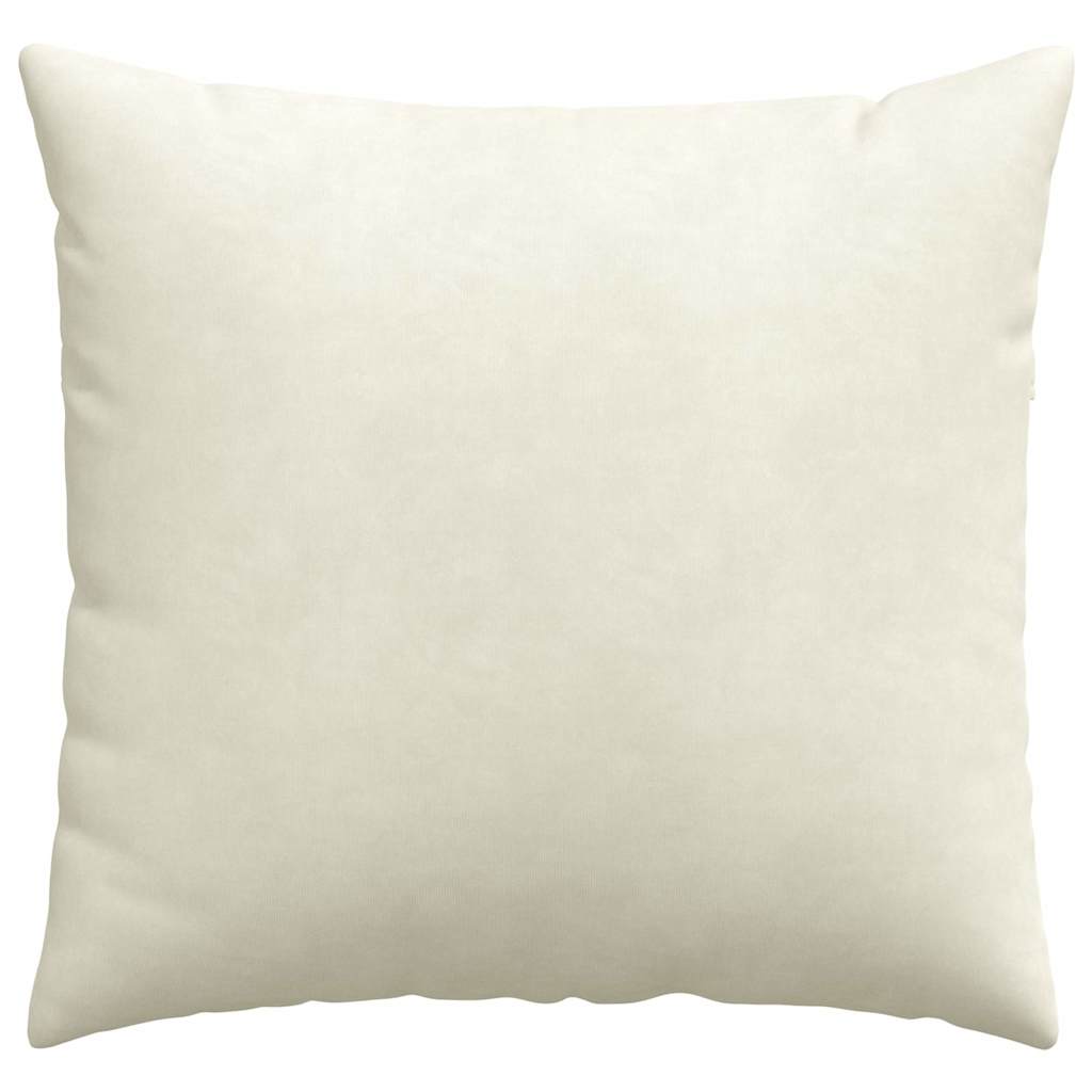 Sofapuder 2 pcs Creme 50 x 50 cm Velourstof