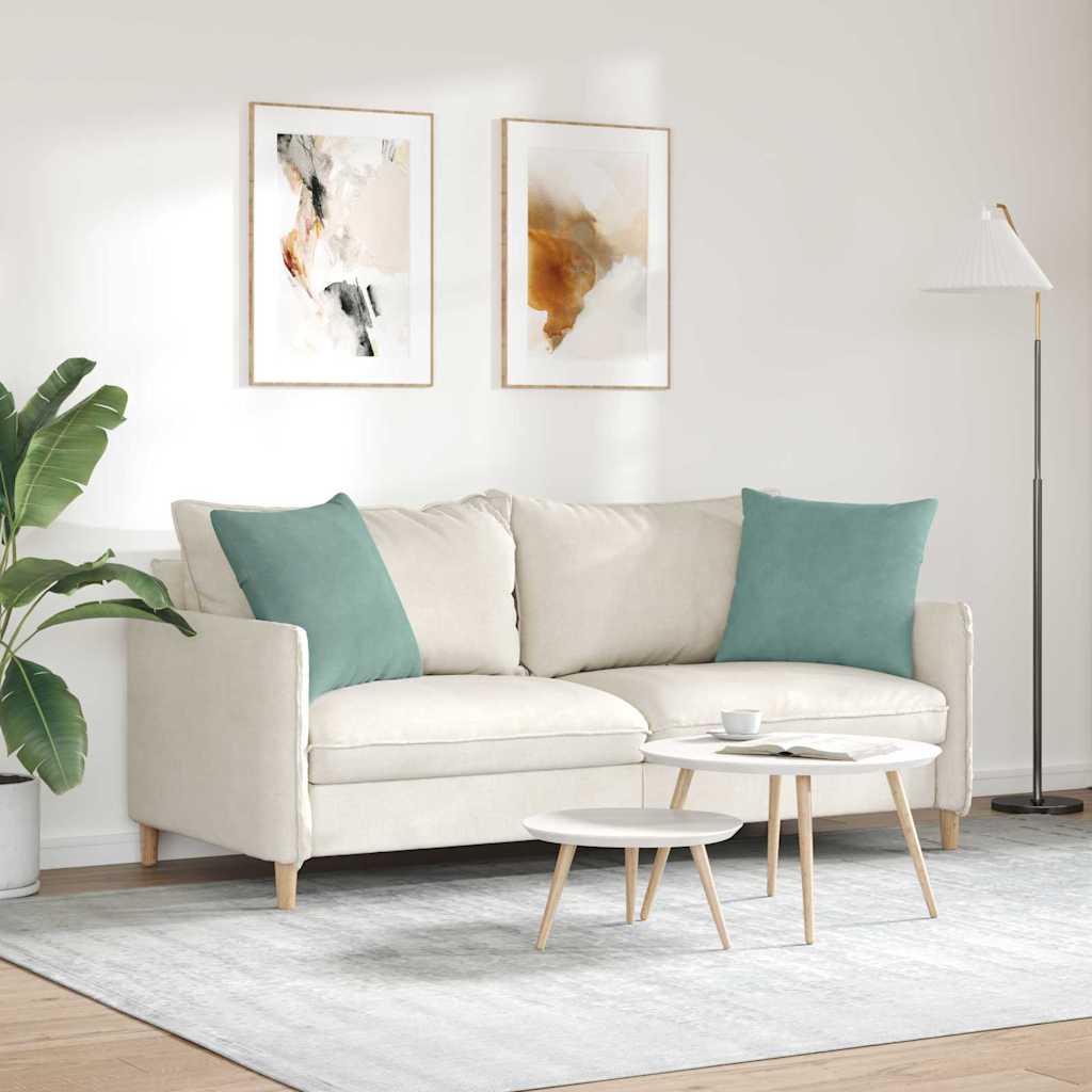 Sofapuder 2 pcs Havgrøn 50 x 50 cm Velourstof