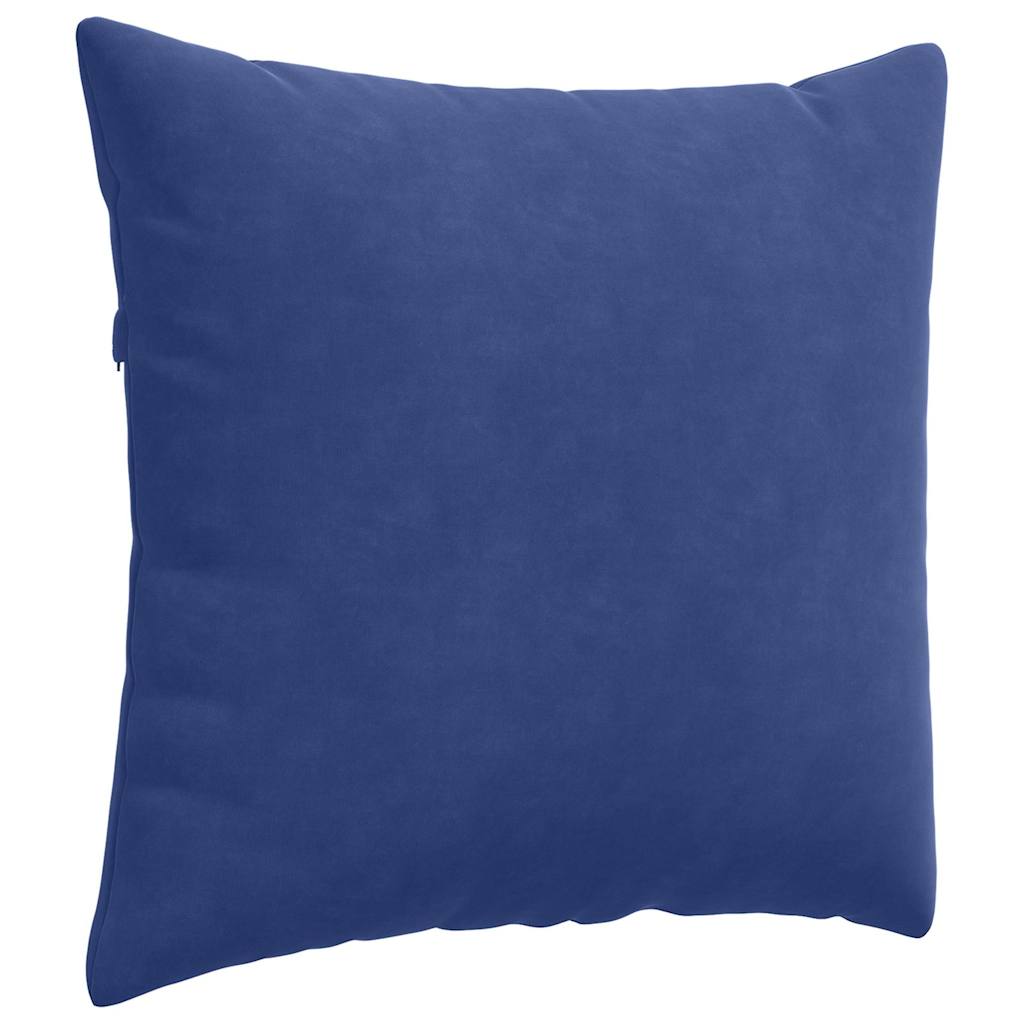 Sofapuder 2 pcs Politi blå 50 x 50 cm Velourstof