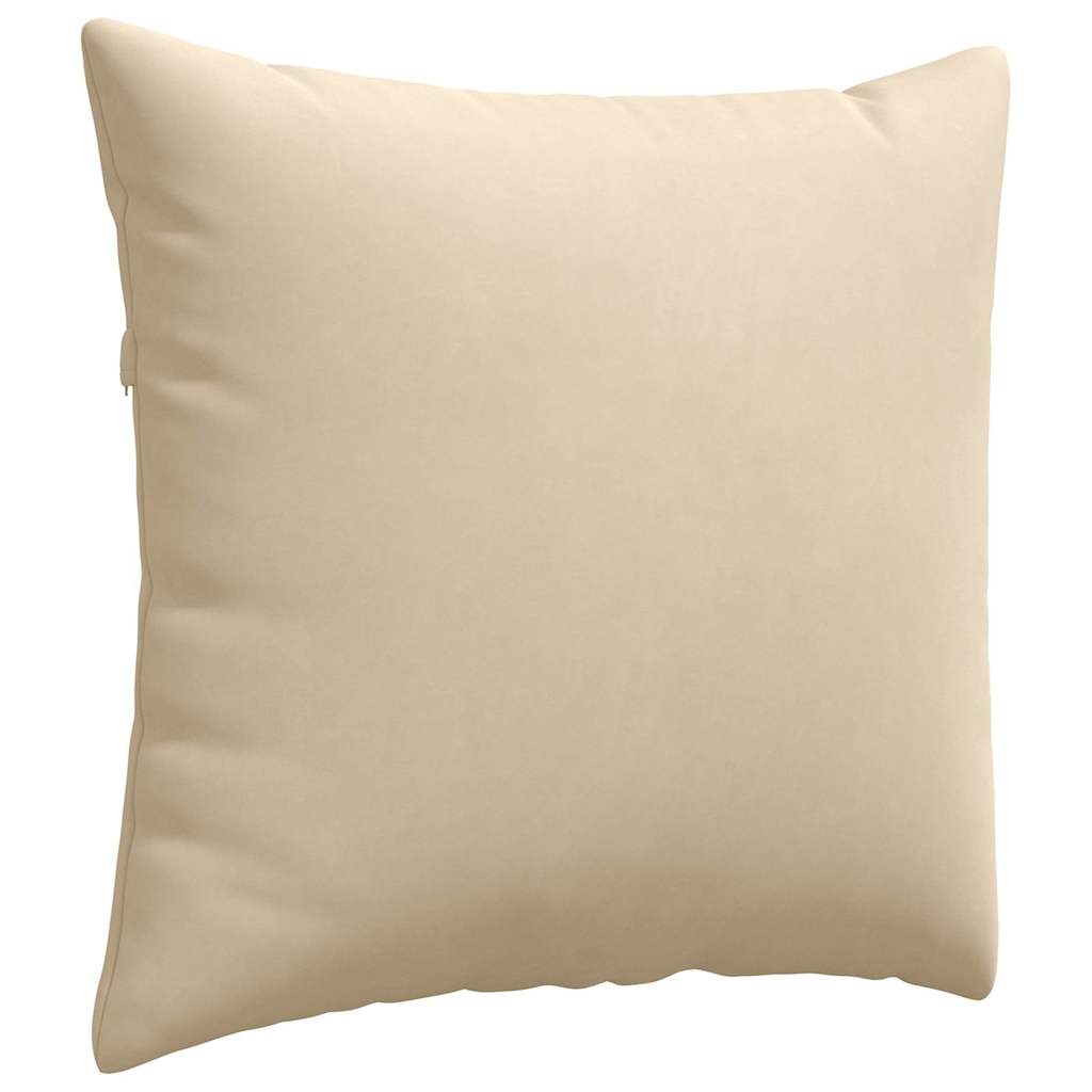 Sofapuder 2 stk. Stof Creme 50 x 50 cm