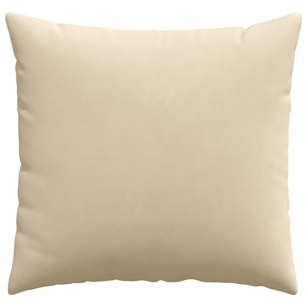 Sofapuder 2 stk. Stof Creme 50 x 50 cm