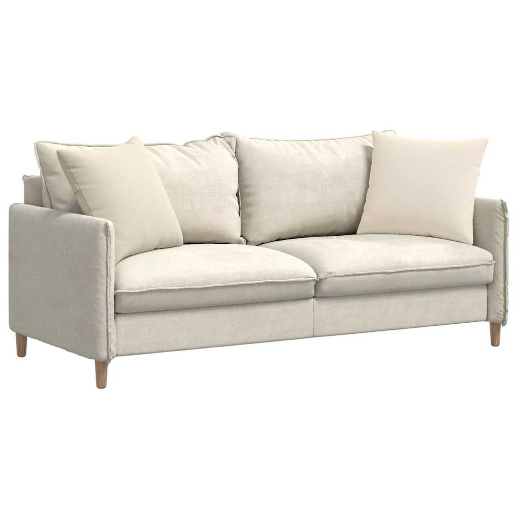 Sofapuder 2 stk. Stof Beige 50 x 50 cm