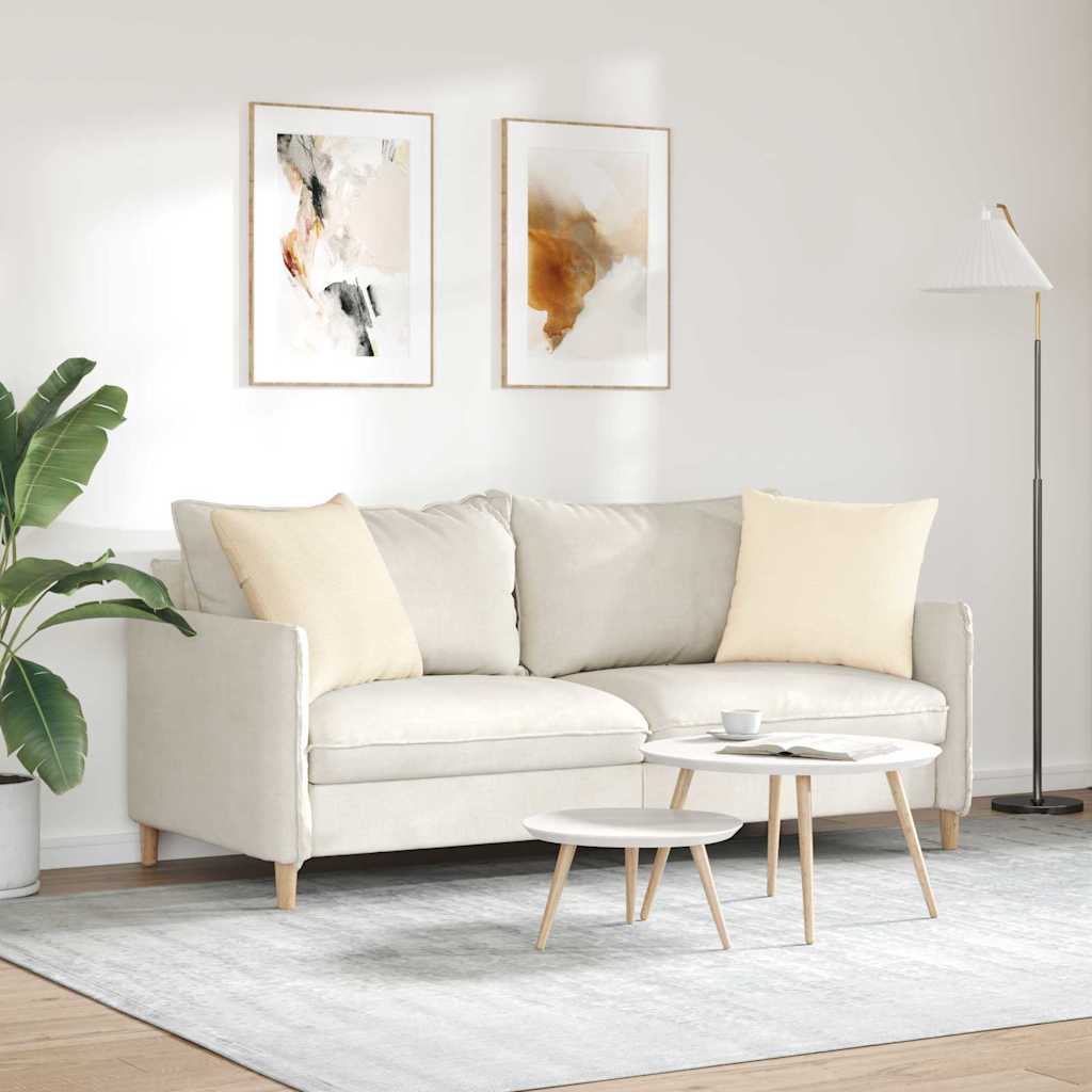 Sofapuder 2 pcs Creme 50 x 50 cm Velourstof