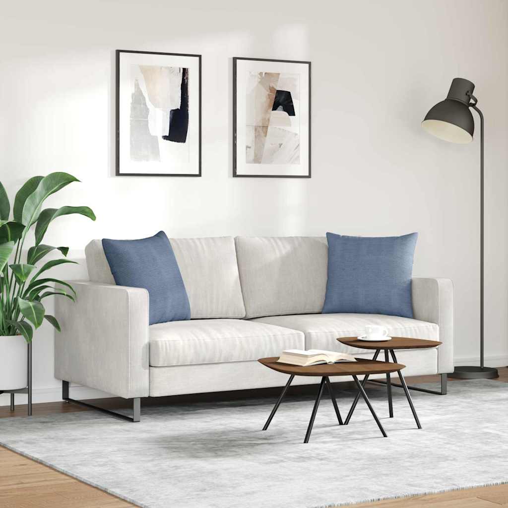 Sofapuder 2 pcs Blå 50 x 50 cm Velourstof