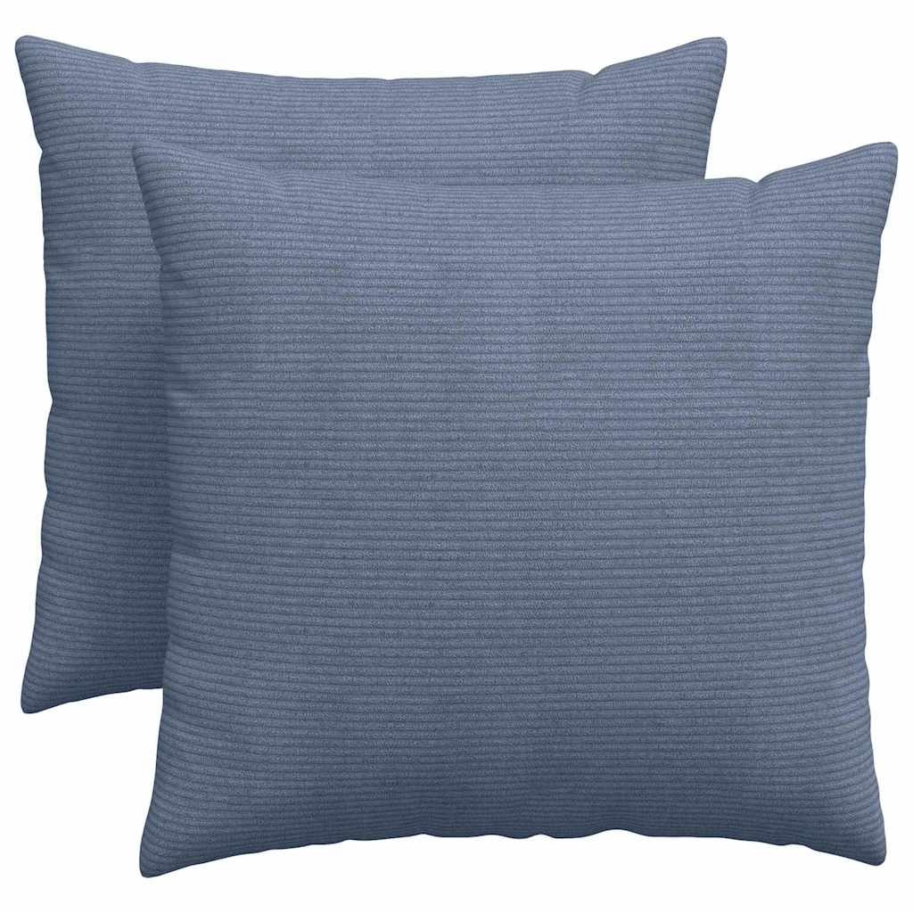Sofapuder 2 pcs Blå 50 x 50 cm Velourstof