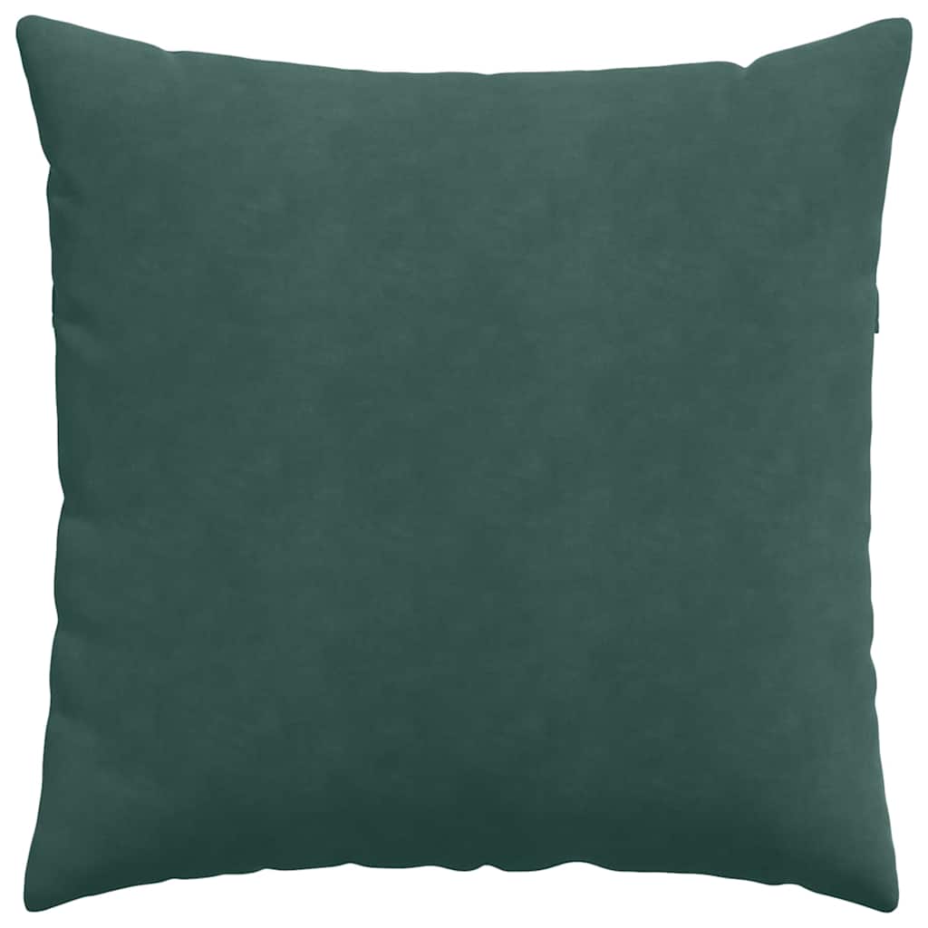Sofapuder 2 pcs Mørkegrøn 60 x 60 cm Velourstof