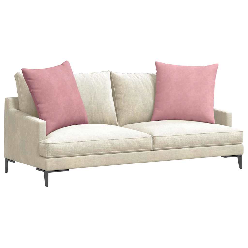 Sofapuder 2 pcs Lyserød 60 x 60 cm Velourstof