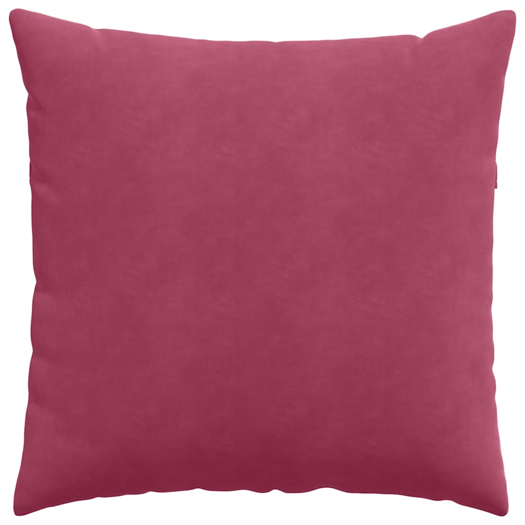 Sofapuder 2 pcs Vinrød 60 x 60 cm Velourstof