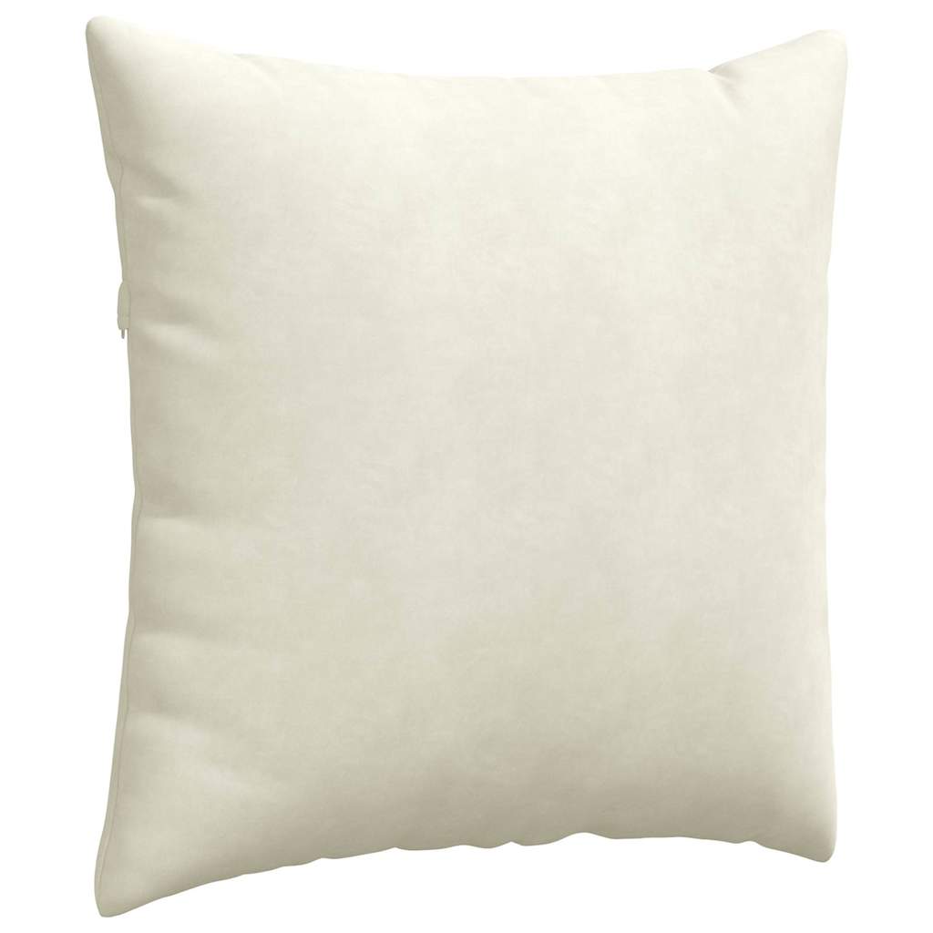 Sofapuder 2 pcs Creme 60 x 60 cm Velourstof