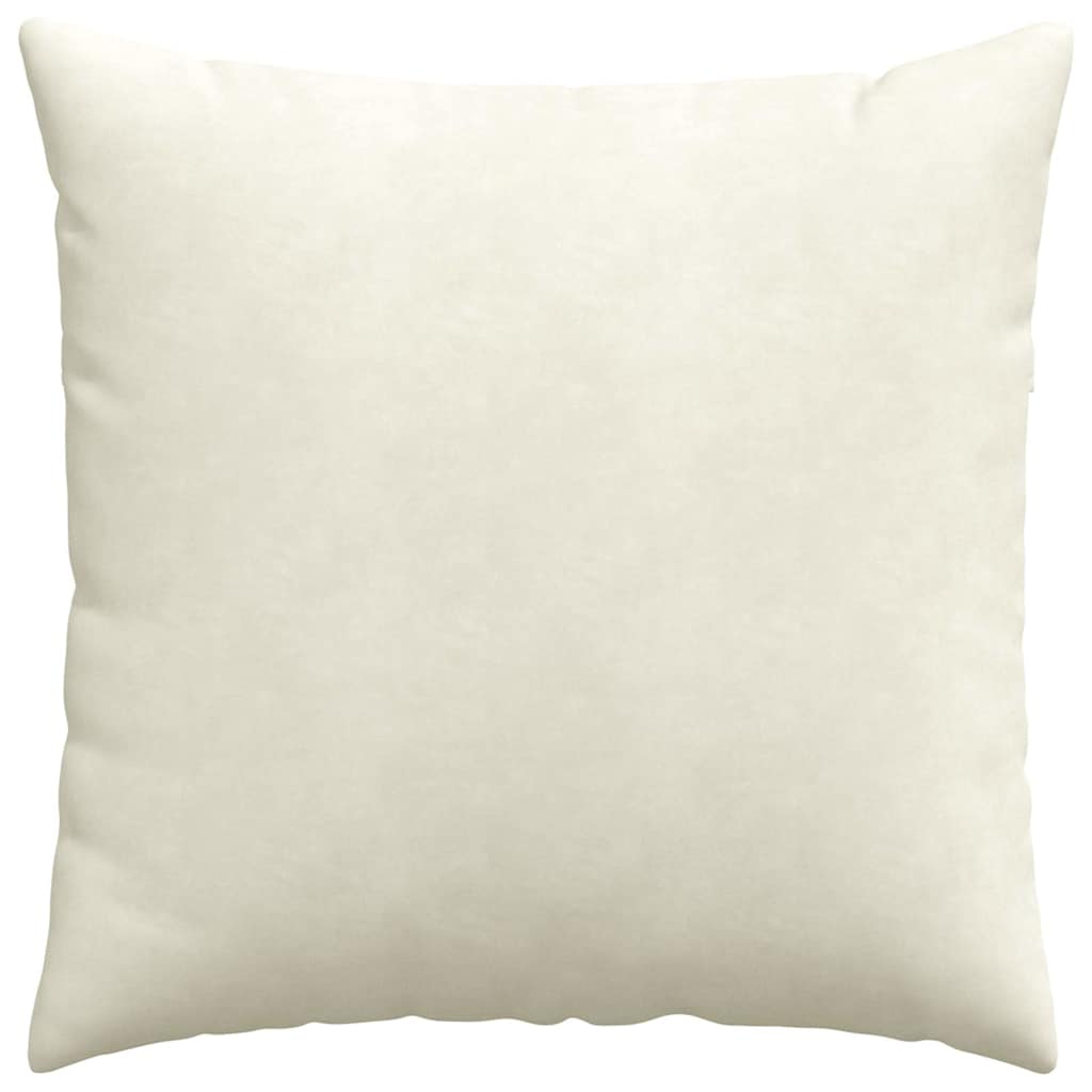 Sofapuder 2 pcs Creme 60 x 60 cm Velourstof