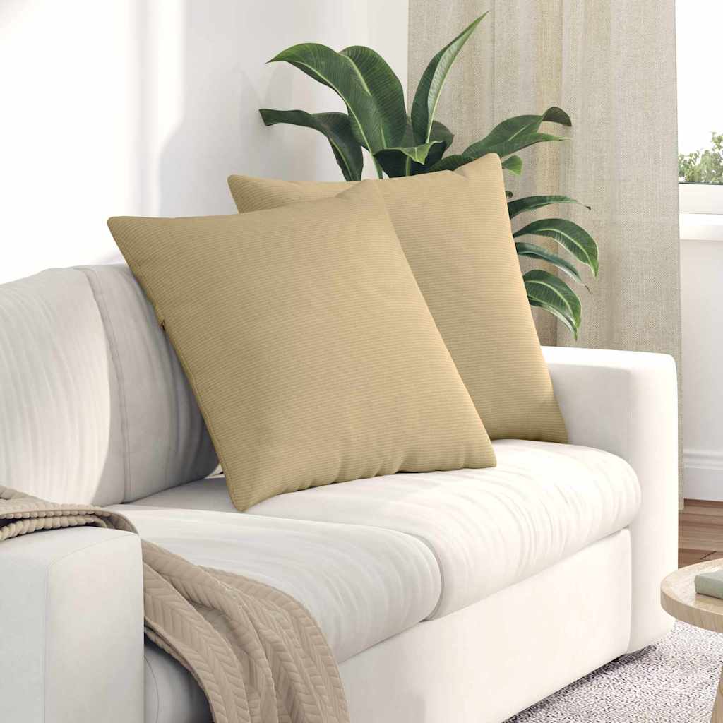 Sofapuder 2 pcs Grågrøn 60 x 60 cm Velourstof