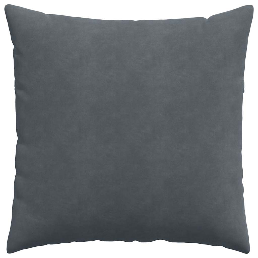 Sofapuder 2 pcs Mørkegrå 80 x 80 cm Velourstof
