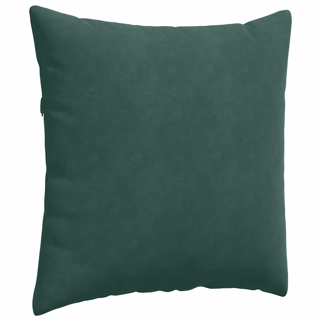 Sofapuder 2 pcs Mørkegrøn 80 x 80 cm Velourstof
