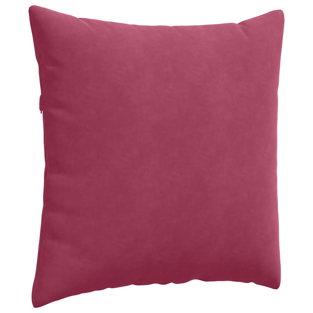 Sofapuder 2 pcs Vinrød 80 x 80 cm Velourstof