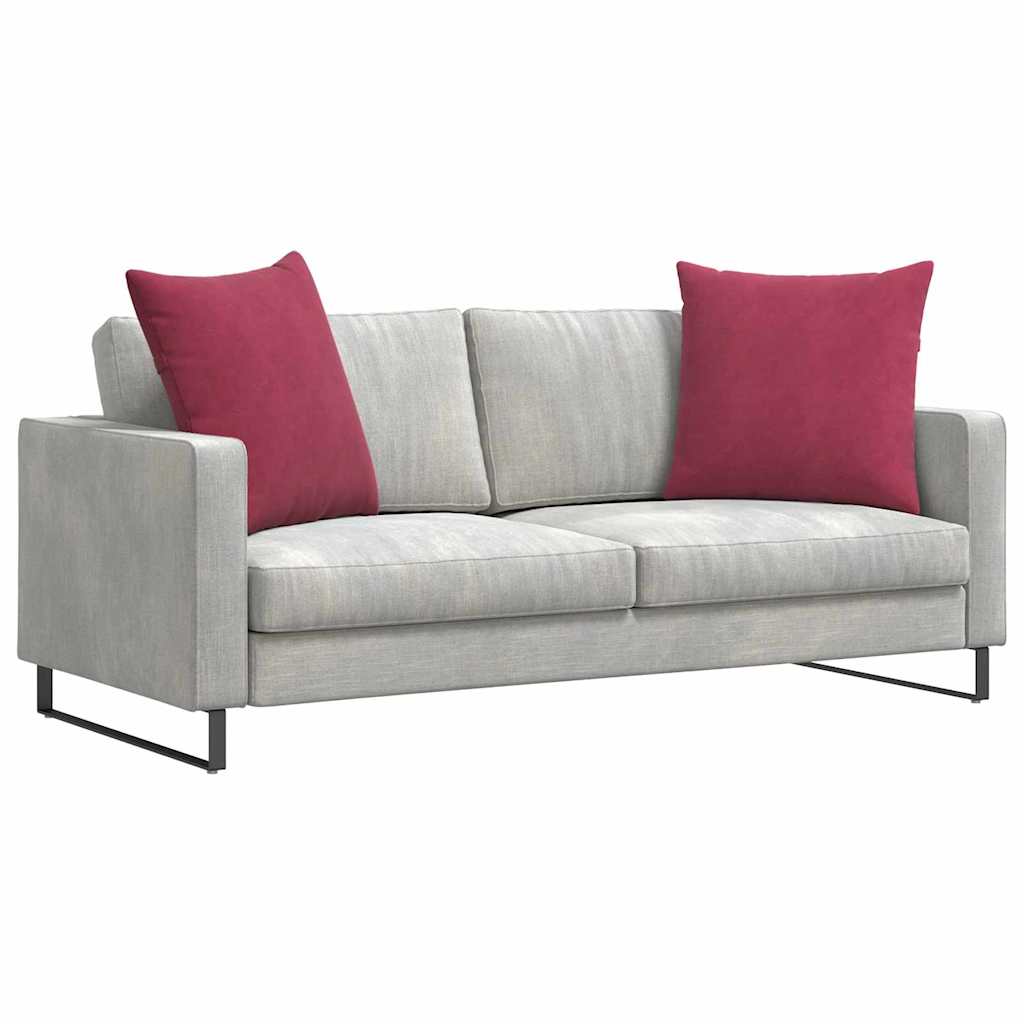 Sofapuder 2 pcs Vinrød 80 x 80 cm Velourstof