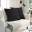 Sofapuder 2 pcs Sort 80 x 80 cm Velourstof