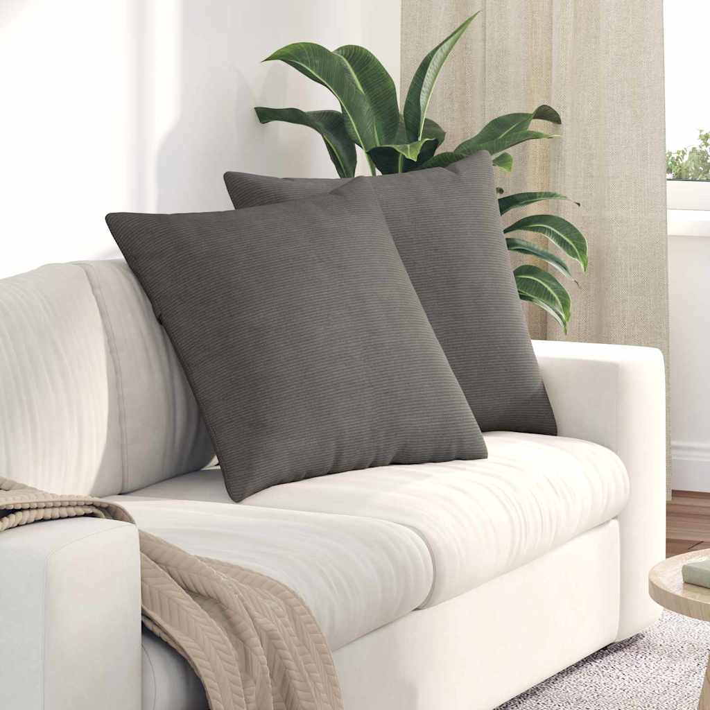 Sofapuder 2 pcs Lysegrå 80 x 80 cm Velourstof