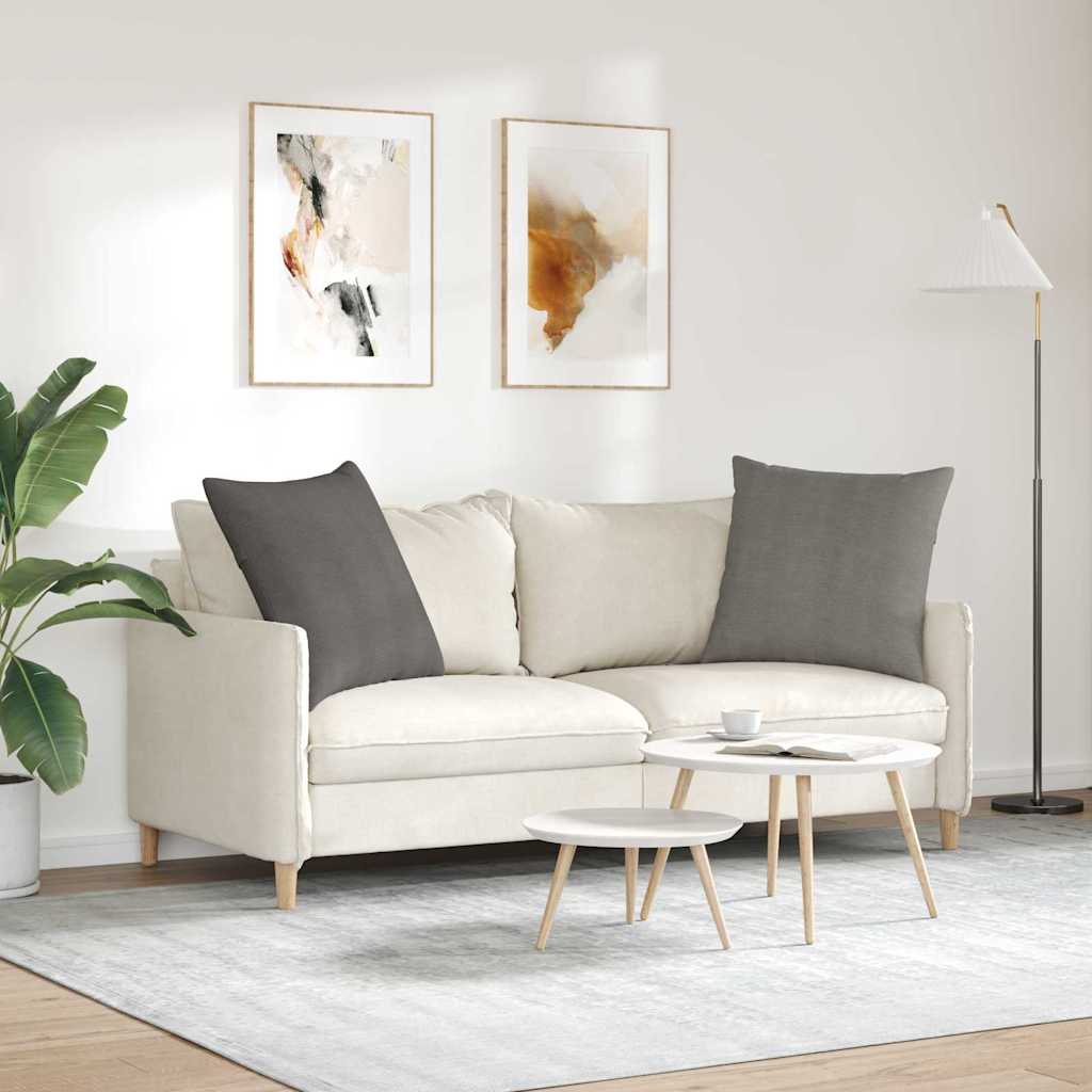 Sofapuder 2 pcs Lysegrå 80 x 80 cm Velourstof