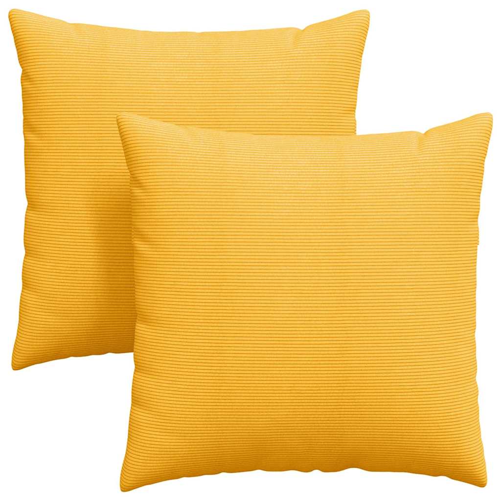 Sofapuder 2 pcs Lys Gul 80 x 80 cm Velourstof