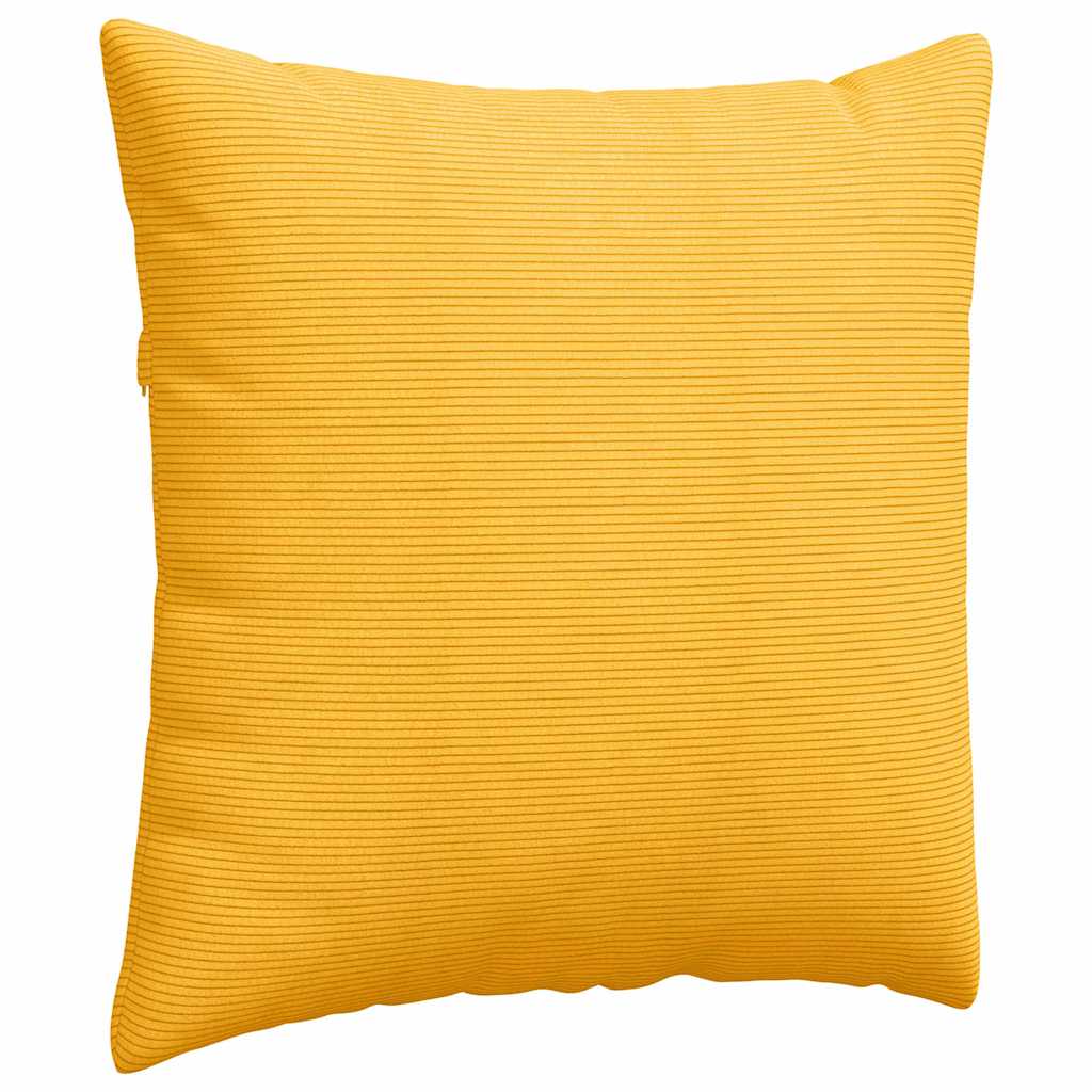 Sofapuder 2 pcs Lys Gul 80 x 80 cm Velourstof