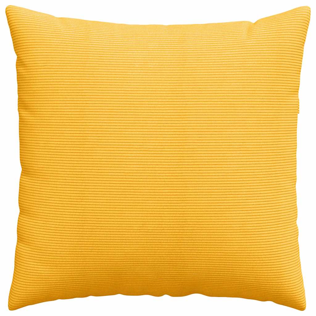 Sofapuder 2 pcs Lys Gul 80 x 80 cm Velourstof