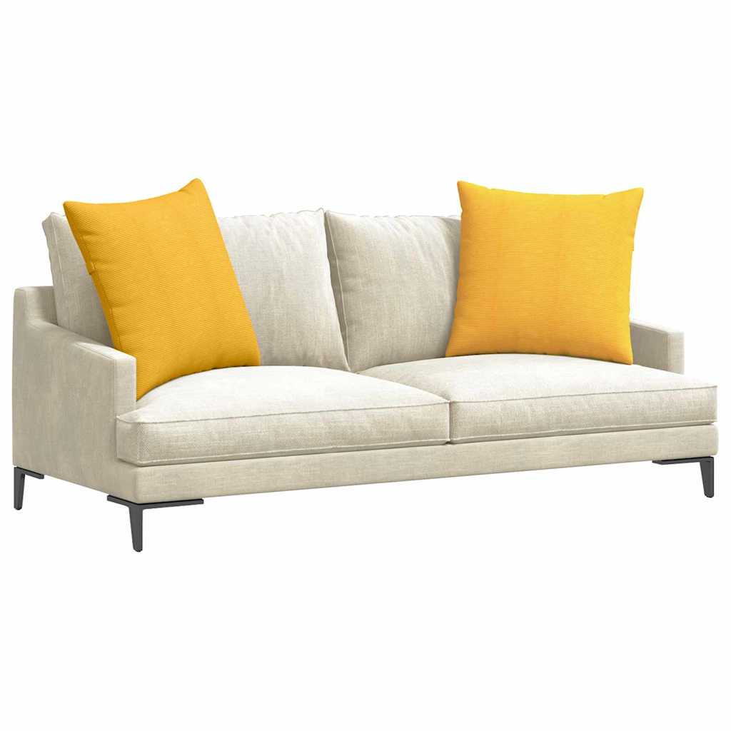 Sofapuder 2 pcs Lys Gul 80 x 80 cm Velourstof