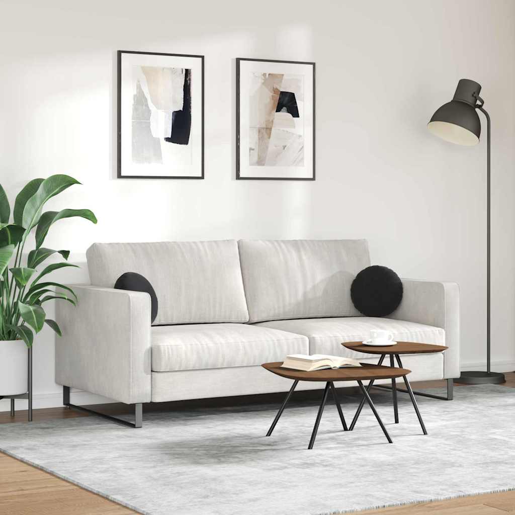 Sædepuder 2 stk. Fløjl Sort Ø30 x 13 cm