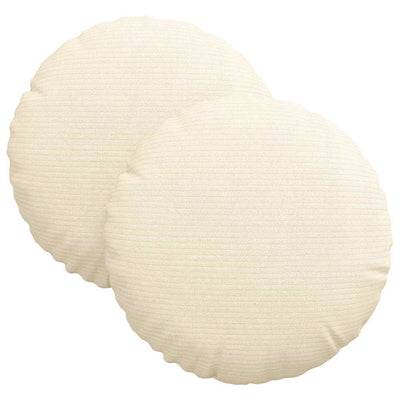 Sædepuder 2 stk. Velourstof Creme Ø30 x 13 cm