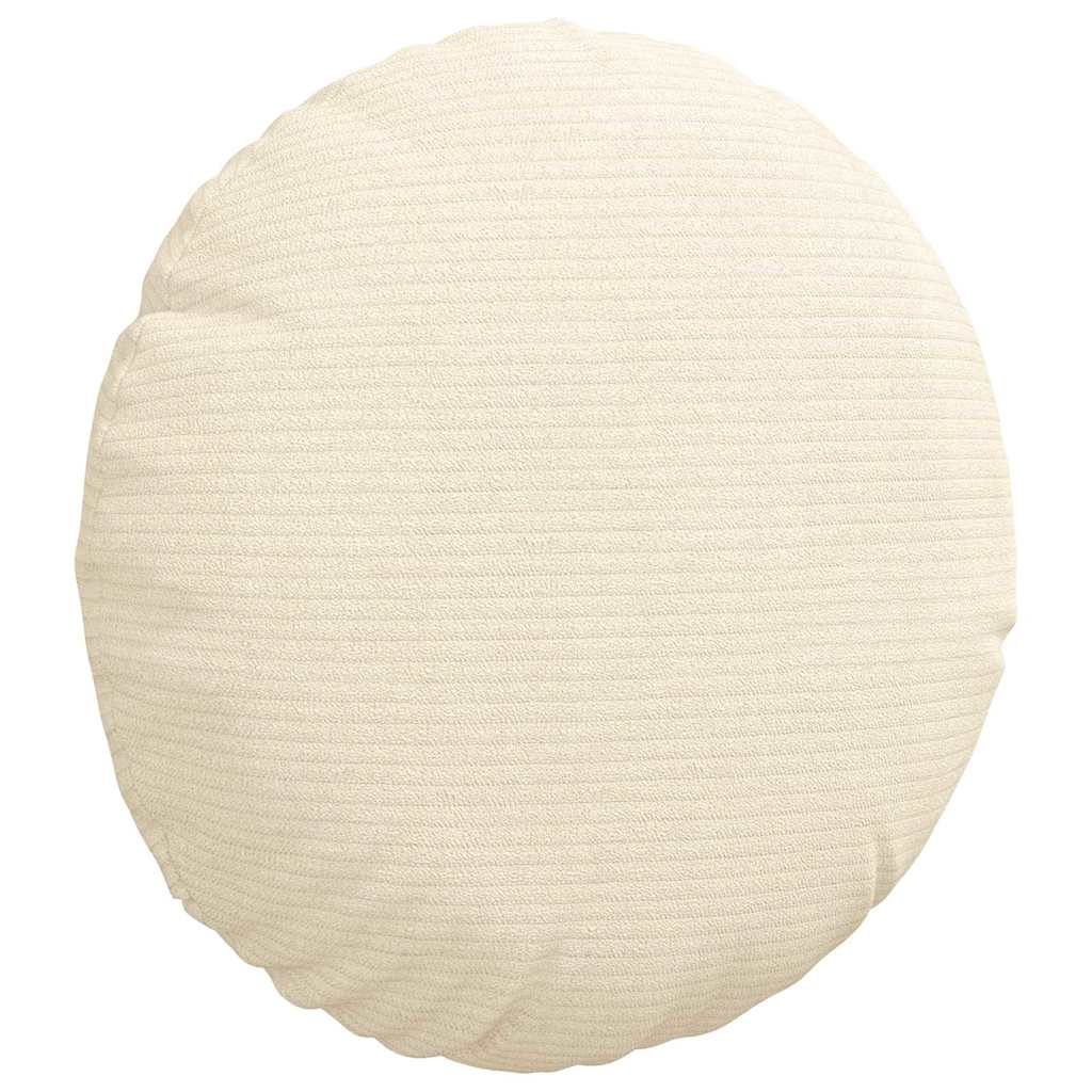 Sædepuder 2 stk. Velourstof Creme Ø30 x 13 cm