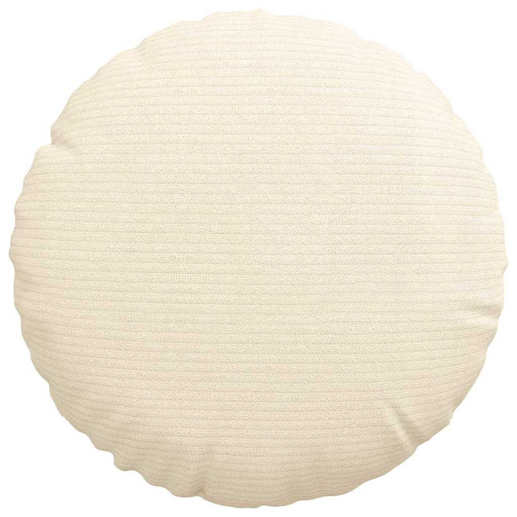 Sædepuder 2 stk. Velourstof Creme Ø30 x 13 cm