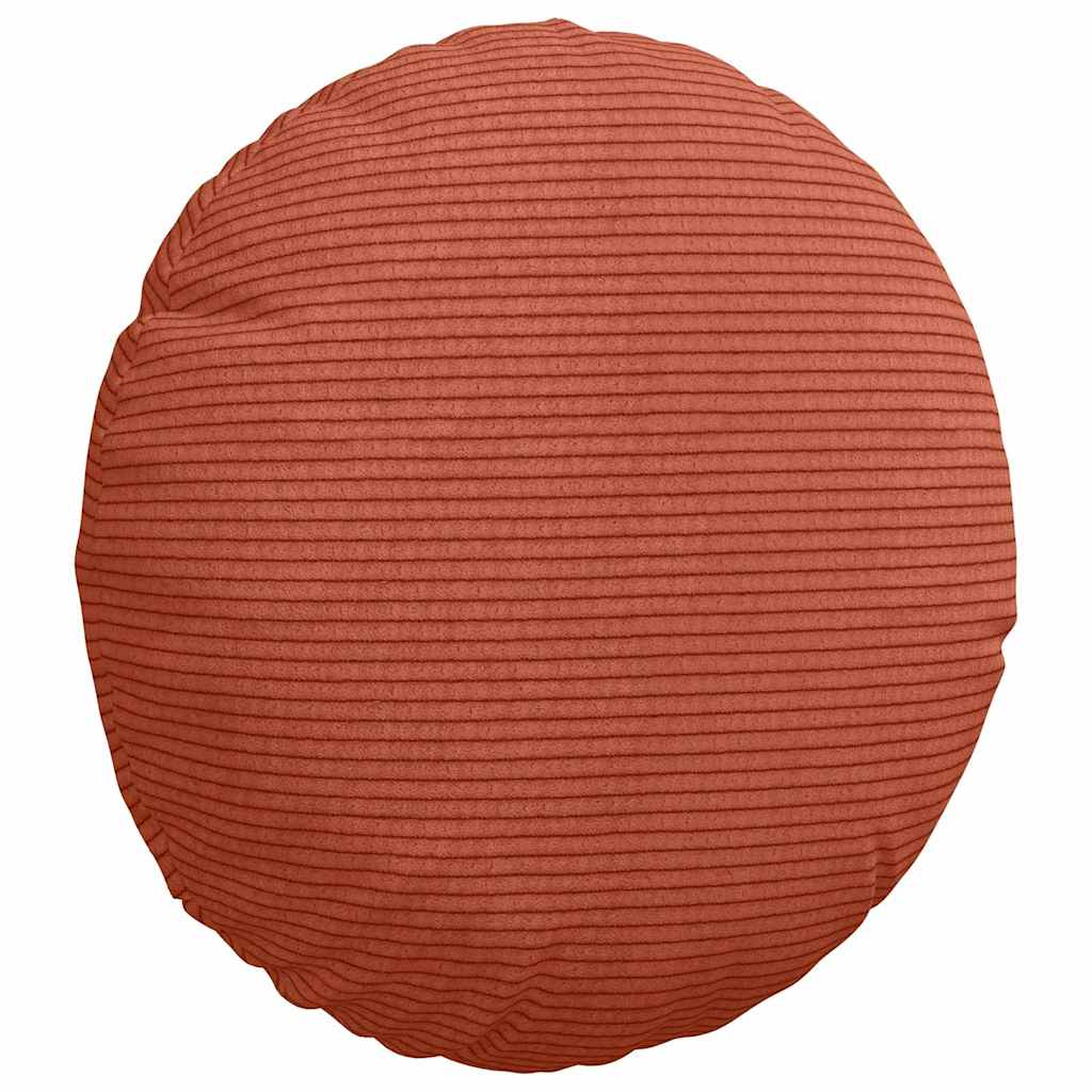 Sædepuder 2 stk. Velourstof Rød orange Ø30 x 13 cm