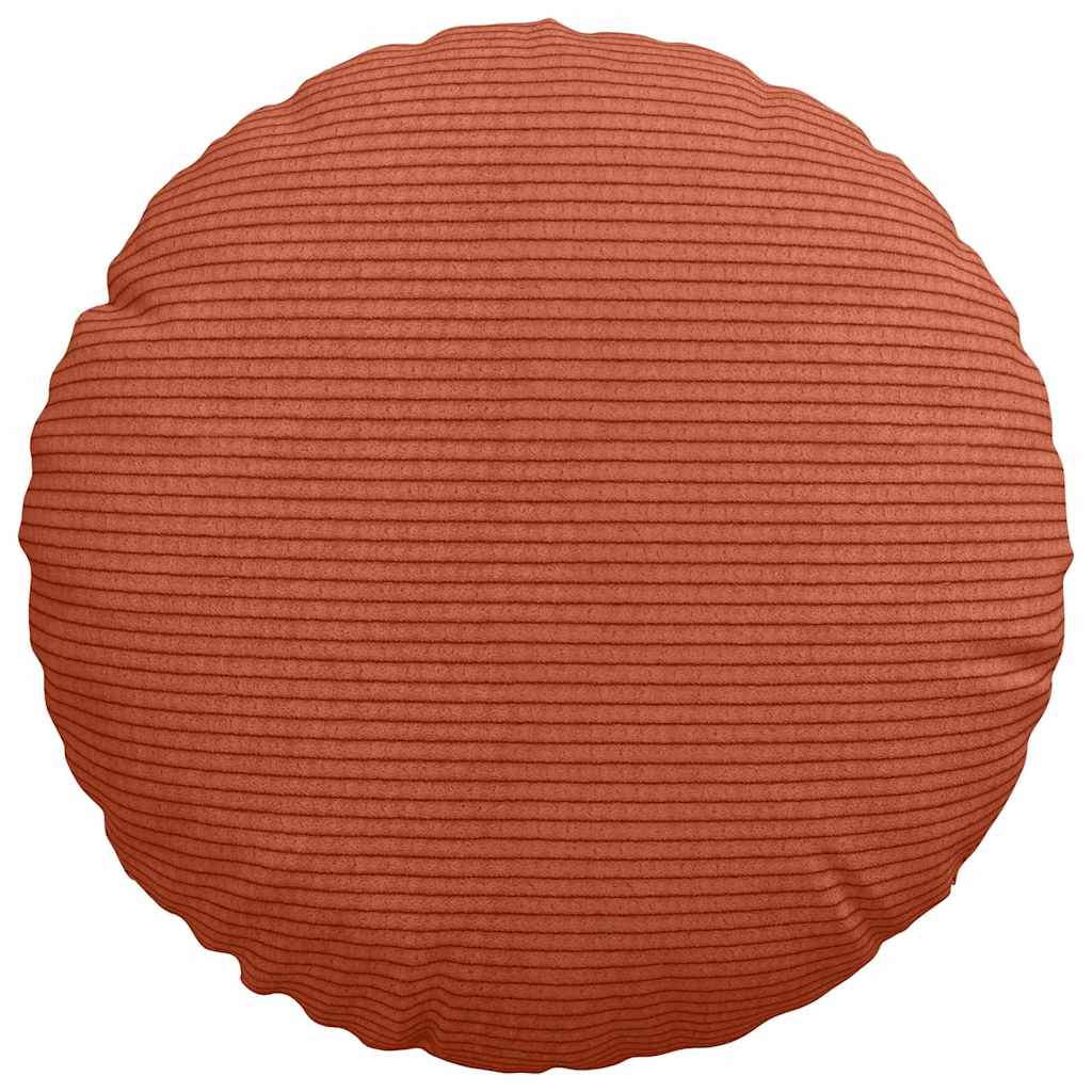 Sædepuder 2 stk. Velourstof Rød orange Ø30 x 13 cm