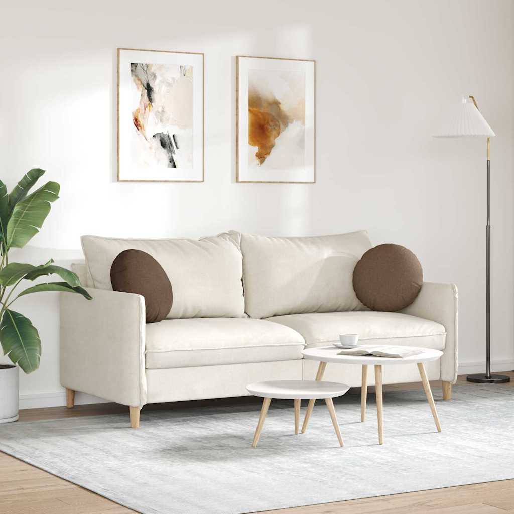 Sædepuder 2 stk. Stof Brun Ø40 x 13 cm