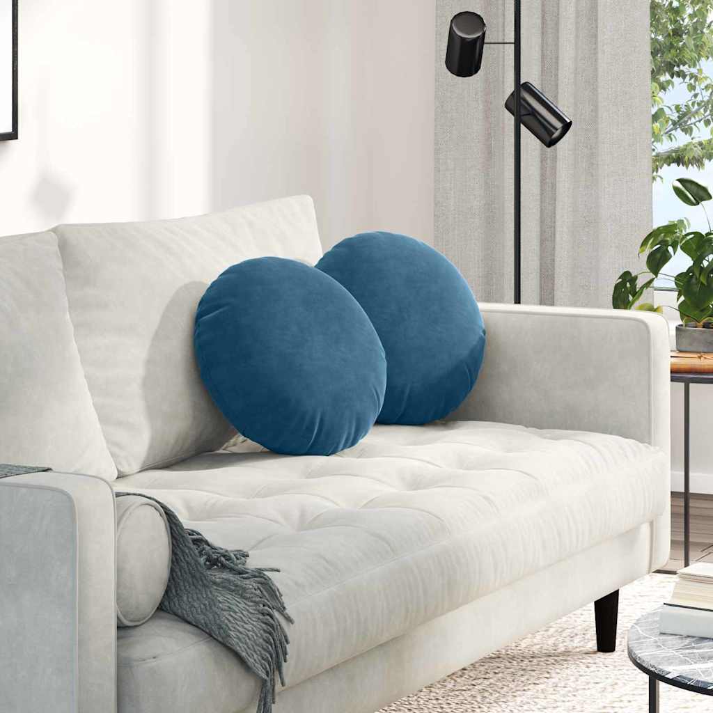 Sædepuder 2 pcs Blå Ø 40 x 13 cm Fløjl
