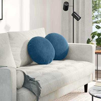 Sædepuder 2 pcs Blå Ø 40 x 13 cm Fløjl