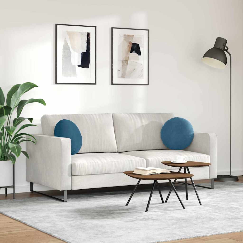 Sædepuder 2 pcs Blå Ø 40 x 13 cm Fløjl