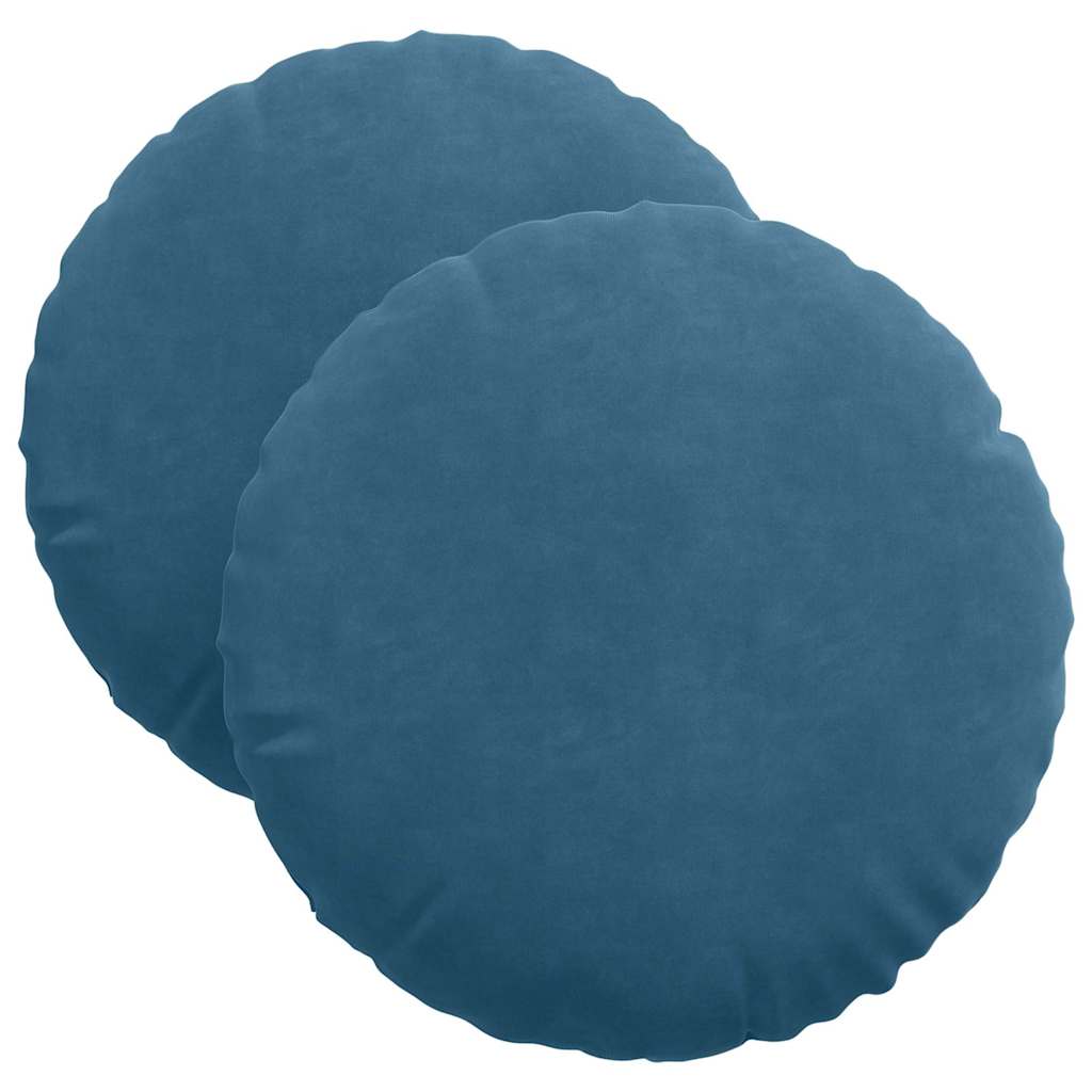 Sædepuder 2 pcs Blå Ø 40 x 13 cm Fløjl